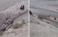 Camioneta se despista y cae al ro en Arequipa: Tres personas se salvaron de milagro