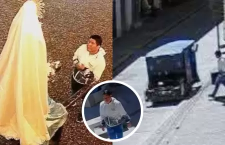 Ladrn finge ser devoto y roba parlante en parroquia