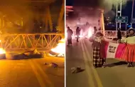 Paro en Puno: Reportan bloqueo de vas y quema de llantas durante protesta de hoy 14 de mayo