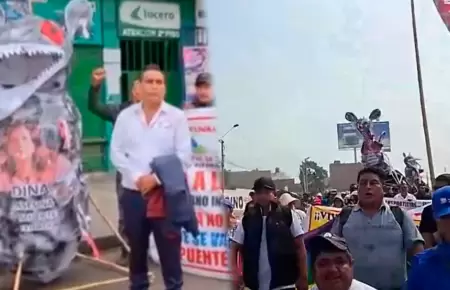 Paro transportista rumbo al Congreso.