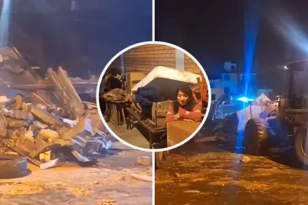 Demuelen predios en el distrito de Ate.