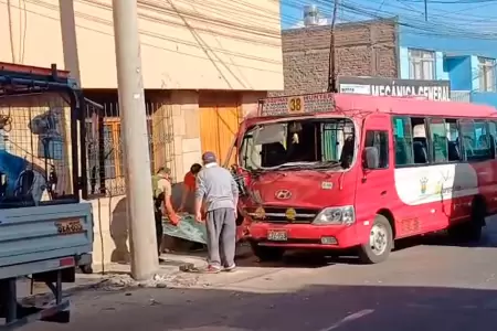 Accidente en Arequipa deja siete heridos.