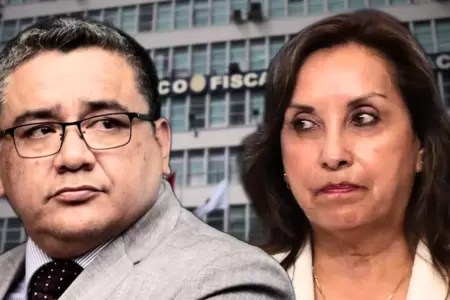 Juan Jos Santivez y Dina Boluarte.