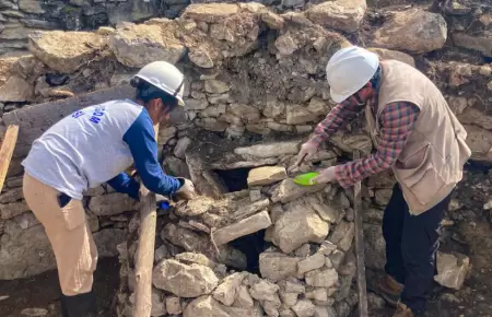 Descubren estructura funerara en la zona norte de Kuélap.