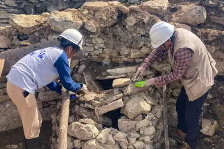Descubren estructura funerara en la zona norte de Kuélap.