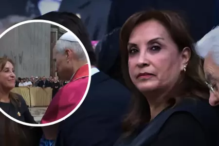 Dina Boluarte en misa de entronizacin de Len XIV.