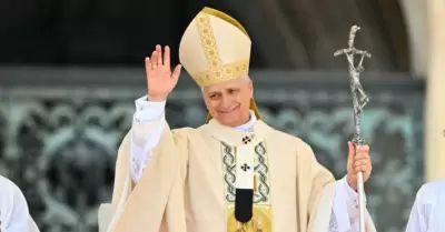Papa León XIV durante misa de entronización.
