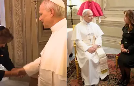 Dina Boluarte dialog con el papa Len XIV.
