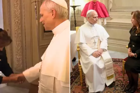 Dina Boluarte dialog con el papa Len XIV.