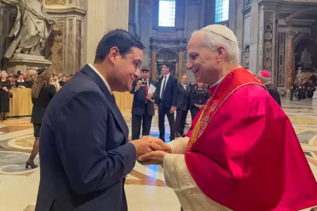 Gobernador regional de Lambayeque visit al Papa Len XIV