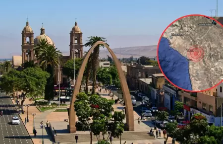 Fuerte sismo remece la ciudad de Tacna.