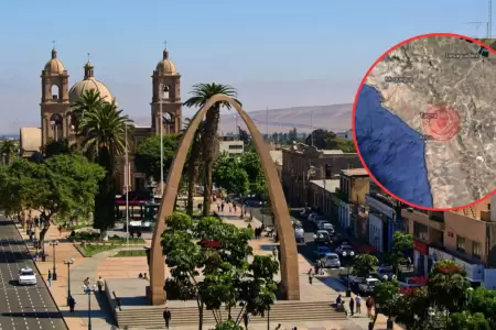 Fuerte sismo remece la ciudad de Tacna.