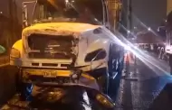 Quntuple choque en va Evitamiento: Vehculos perdieron el control por derrame de petrleo