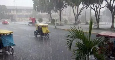 Lluvias de morada a fuerte intensidad en la selva del Perú.