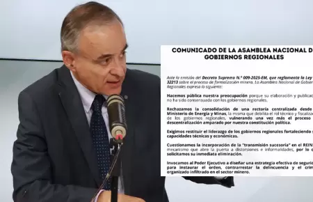 Jorge Montero responde a gobiernos regionales por Reinfo.