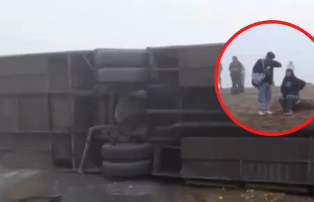 Accidente en variante de Pasamayo deja pasajeros heridos.