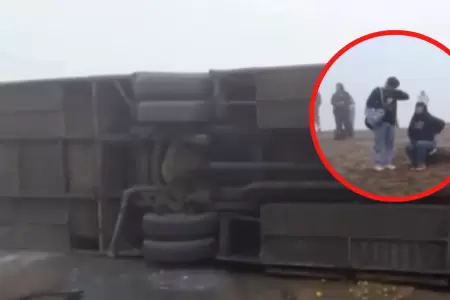 Accidente en variante de Pasamayo deja pasajeros heridos.