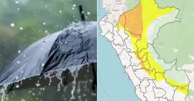 Se prevén lluvias de fuerte intensidad en Perú.