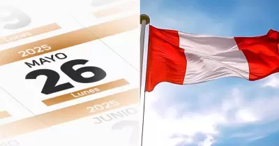 Día no laborable este 26 de mayo en Perú.