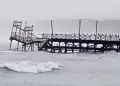 La Libertad: Colapsa parte del muelle de Huanchaco por oleajes de fuerte intensidad
