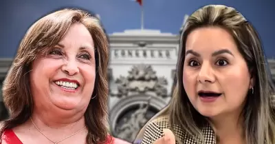 Dina Boluarte y Tania Ramírez.