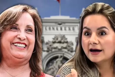 Dina Boluarte y Tania Ramrez.
