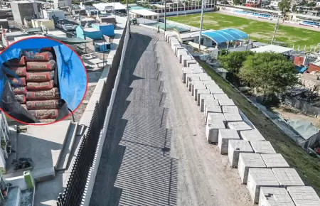 Cemento vencido en obra vial del cementerio de Uchumayo
