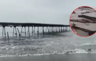 Ica: Fuerte oleaje DESTRUYE GRAN PARTE del histrico Muelle Fiscal en Pisco