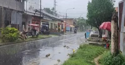 Intensas lluvias y fuertes vientos en Loreto.