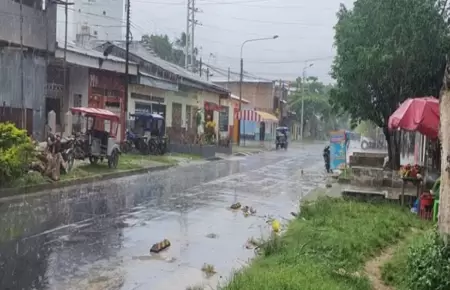 Intensas lluvias y fuertes vientos en Loreto.