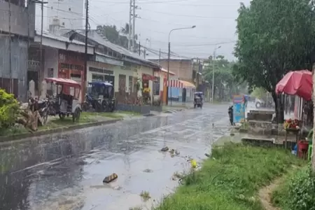 Intensas lluvias y fuertes vientos en Loreto.