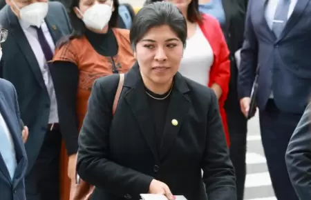 Exministra Betssy Chávez cumple actualmente prisión preventiva en Chorrillos.