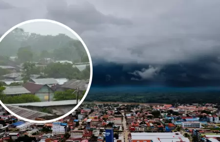 Fuertes lluvias y vientos por friaje en Perú.