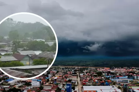 Fuertes lluvias y vientos por friaje en Per.
