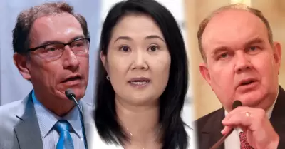 Martn Vizcarra, Keiko Fujimori y Rafael Lpez Aliaga.