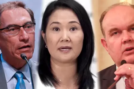 Martn Vizcarra, Keiko Fujimori y Rafael Lpez Aliaga.