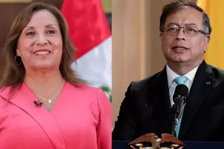 Dina Boluarte y Gustavo Petro si se saludaron en Ecuador.