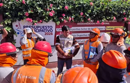 Protesta de trabajadores del Consorcio Leoncio Prado