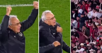 Jorge Fossati celebró emotivamente la clasificación de Universitario.