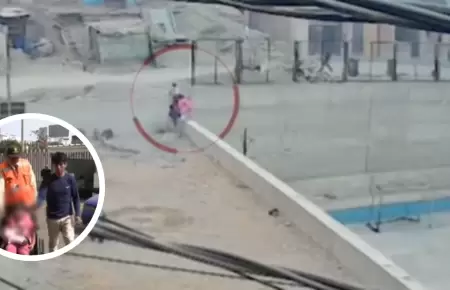 Niña cae desde muro en Lurigancho-Chosica