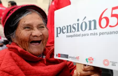 Beneficiaria del programa Pensión 65.