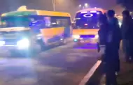Ate: Custers de transporte pblico hacen piques ilegales en av. Javier Prado cerca al Monumental