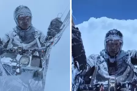Parapentista chino es arrastrado por nube a ms de 8,500 metros.