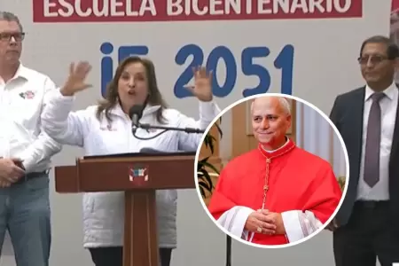 Boluarte propone nombrar Escuela Bicentenario en honor al Papa Len XIV.