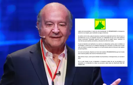 Progresemos y Hernando de Soto finalizan su relación política.