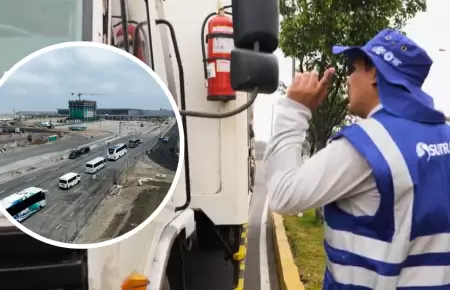 Sutran multará camiones que circulen por Morales Duárez.