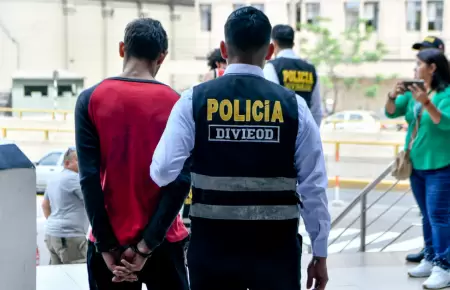Policas capturan a cuatro delincuentes que operaban en Lima Sur.