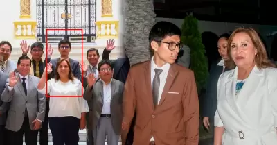 Dina Boluarte y Anthony Lastra.