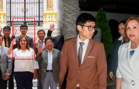 Dina Boluarte y Anthony Lastra.