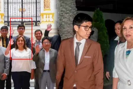 Dina Boluarte y Anthony Lastra.